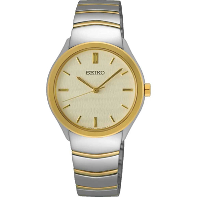 Afbeelding van Seiko SUR550P1 Dameshorloge Quartz horloges horloge GoudkleurZilverkleur