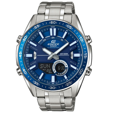 Afbeelding van Casio Edifice EFV C100D 2AVEF horloge Horloges Zilverkleur