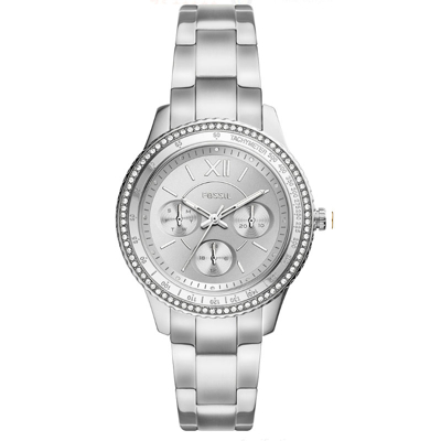 Afbeelding van Fossil ES5108 Stella Sport horloge dameshorloge Zilverkleur