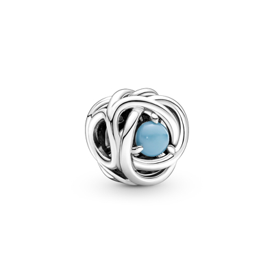 Afbeelding van Pandora 790064C02 December Geboortesteen Turkooisblauwe Oneindige Cirkel Bedel sieraden horloge Zilverkleur