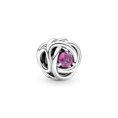 Afbeelding van Pandora 790065C05 Oktober Geboortesteen Roze Oneindige Cirkel Bedel sieraden horloge Zilverkleur