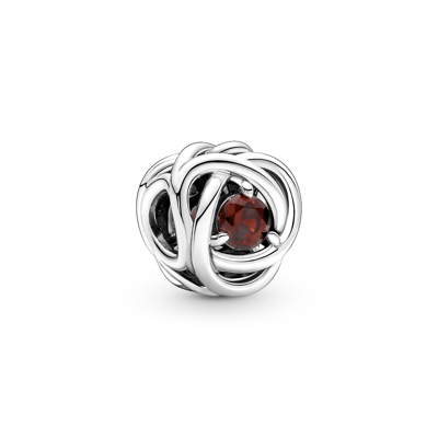 Afbeelding van Pandora 790065C06 Januari Geboortesteen Rode Oneindige Cirkel Bedel sieraden horloge Zilverkleur