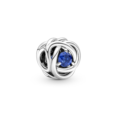 Afbeelding van Pandora 790065C07 September Geboortesteen Blauwe Oneindige Cirkel Bedel sieraden horloge Zilverkleur