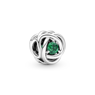 Afbeelding van Pandora 790065C08 Mei Geboortesteen Groene Oneindige Cirkel Bedel sieraden horloge Zilverkleur