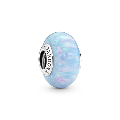 Afbeelding van Pandora 791691C01 Opalescent Ocean Blue Charm Bedel Bedels horloge Zilverkleur