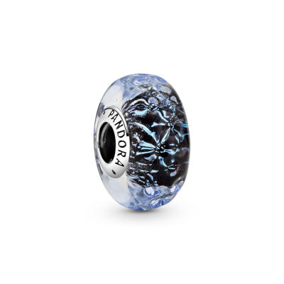 Afbeelding van Pandora 798938C00 Golvende Donkerblauwe Muranoglazen Oceaan Bedel Bedels horloge Zilverkleur