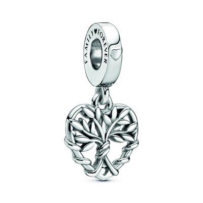 Afbeelding van Pandora 799149C00 Moments Heart Family Tree Hangende Bedel Bedels horloge Zilverkleur