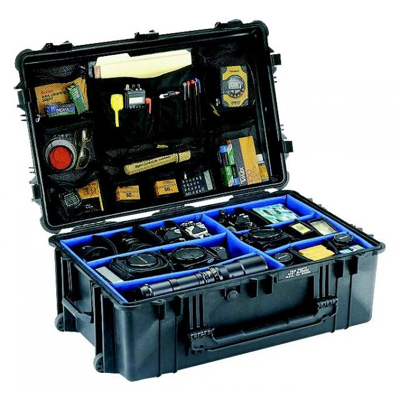 Afbeelding van Peli™ Case 1604 Koffer Groot zwart met vakverdelers