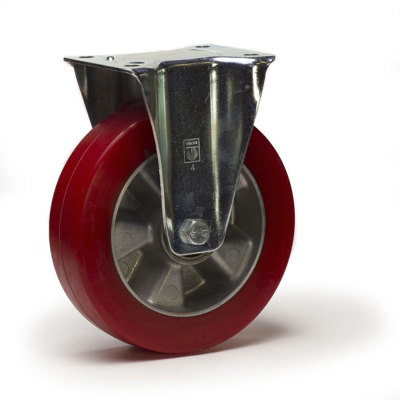 Image de Roulette fixe diamètre 125 mm polyuréthane rouge REDTHANE 200Kg