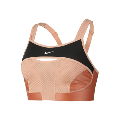 Abbildung von Nike Alpha UltraBreathe Sport BH Damen Orange, Schwarz, Größe XS