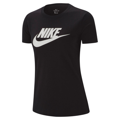 Abbildung von Nike Sportswear Essential T Shirt Damen Schwarz, Weiß, Größe M