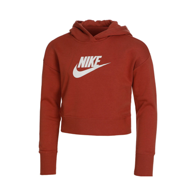 Abbildung von Nike Sportswear Club French Terry Cropped Hoody Mädchen Orange, Weiß, Größe S