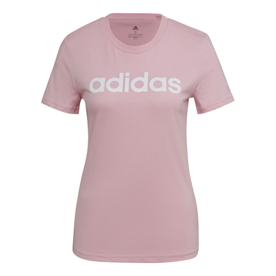 Abbildung von adidas Linear T Shirt Damen Pink, Größe M