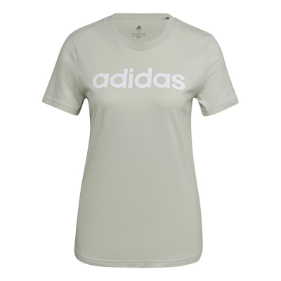 Abbildung von adidas Linear T Shirt Damen Grün, Größe XS