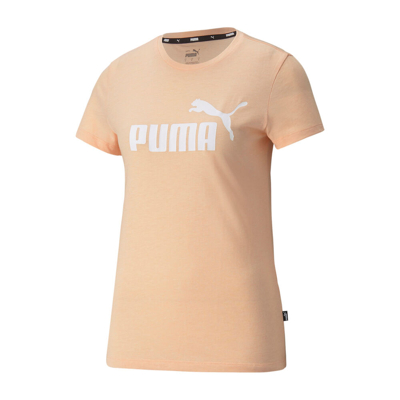 Abbildung von Puma Essential Heather T Shirt Damen Rosa, Weiß, Größe S