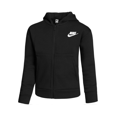 Abbildung von Nike Sportswear Club Fleece Sweatjacke Mädchen Schwarz, Weiß, Größe M