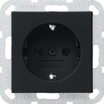 Afbeelding van Gira stopcontact met randaarde Systeem 55 mat zwart