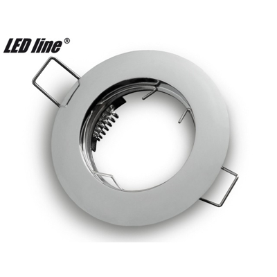 Afbeelding van LED line inbouwspot rond vast Chrome
