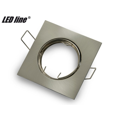 Afbeelding van LED line inbouwspot vierkant kantelbaar geborsteld RVS