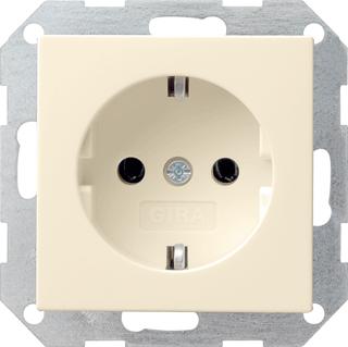 Afbeelding van Gira Systeem 55 wandcontactdoos randaarde 16A 250V creme wit
