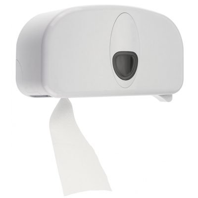 Afbeelding van PlastiQline 2020 kunststof 2 rols toiletrolhouder (standaard) PQ20Duo wit