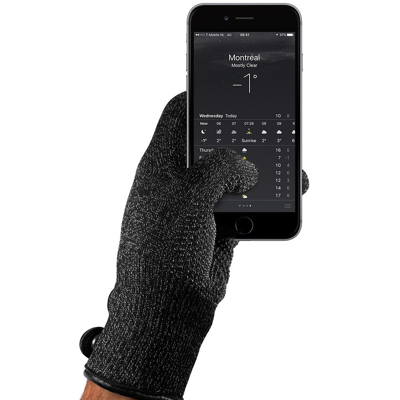 Afbeelding van MUJJO Single Layered Touchscreen gloves small zwart GLKN 011 S