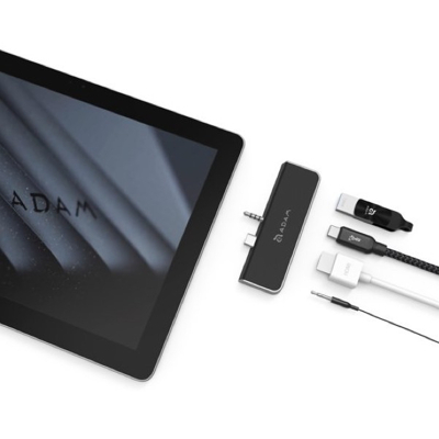 Abbildung von ADAM elements CASA Hub S4 USB C 3.1 4 port Surface Go schwarz AAPADHUBS4HBSL