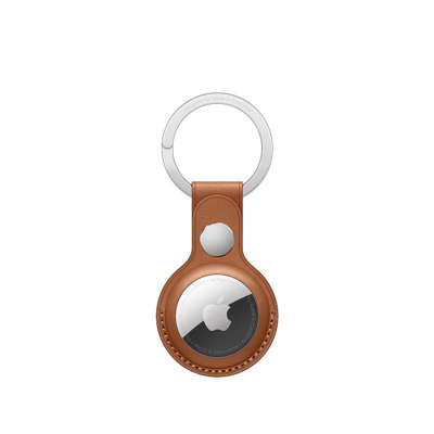 Abbildung von Apple AirTag Leder Schlüsselanhänger saddle brown MX4M2ZM/A