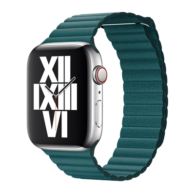 Abbildung von Apple Leather Loop Watch Armband Large 42mm / 44mm 45mm 49mm Peacock✅ MXPN2ZM/A