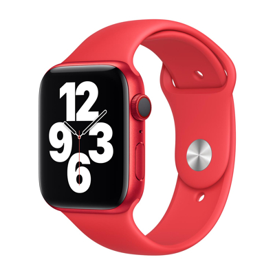 Abbildung von Apple Watch Armband Original Silikon und TPU (weich) Rot Geeignet für Series 1 9 / SE Ultra (2)