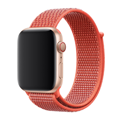 Abbildung von Apple Watch Armband Original Stoff Rot Geeignet für Series 1 9 / SE Ultra (2)