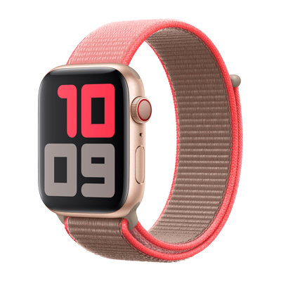 Abbildung von Apple Sport Loop Watch Armband 42mm / 44mm 45mm 49mm Neon Pink ✅ MXMU2ZM/A