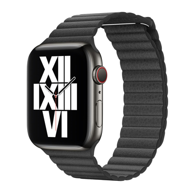 Image de Bracelet Apple Watch Original Cuir véritable Noir Convient aux Series 1 9 / SE Ultra (2)