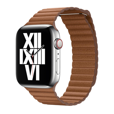 Image de Bracelet Apple Watch Original Cuir véritable Marron Convient aux Series 1 9 / SE Ultra (2)