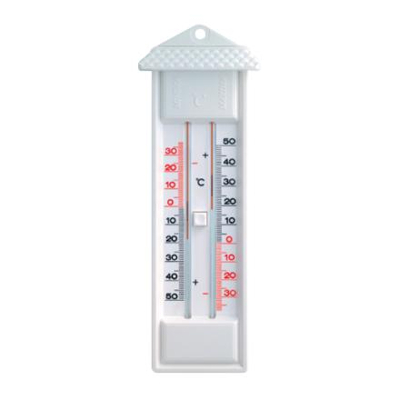 Abbildung von Mini Maxi Thermometer, analog, MS Schippers, Weiß