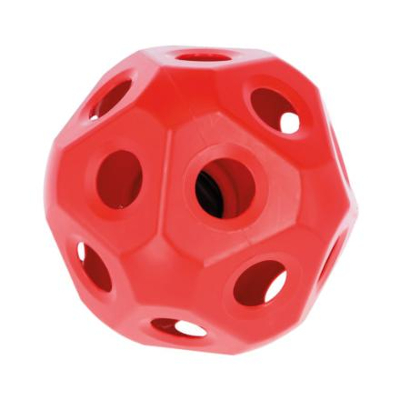 Afbeelding van Hooi speelbal rood, 6 cm openingen, Kerbl Geschikt voor Rundvee Koeien