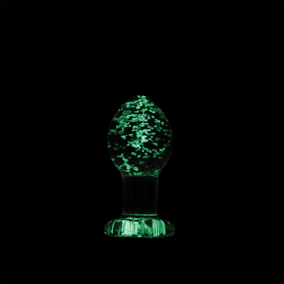 Afbeelding van Glazen Buttplug Glows In The Dark 7 cm