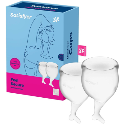 Afbeelding van Satisfyer Feel Secure Menstruatie Cup Set Transparant