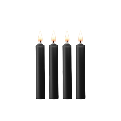 Image de Kit 4 Bougies BDSM Basse Température Teasing Wax Candles Noir