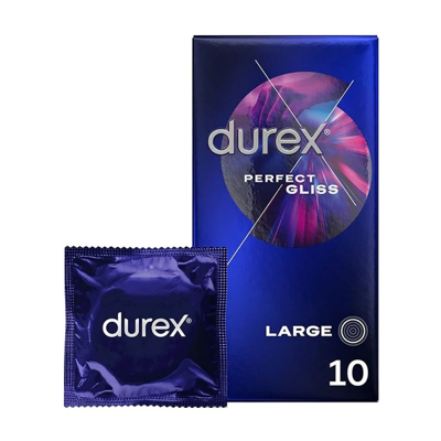 Image de Durex Perfect Gliss Extra Lubrification Boîte de 10