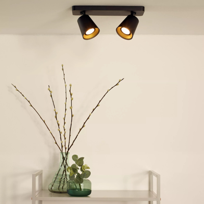 Afbeelding van Lucide TURNON Plafondspot LED Dim to warm GU10 2x5W Zwart