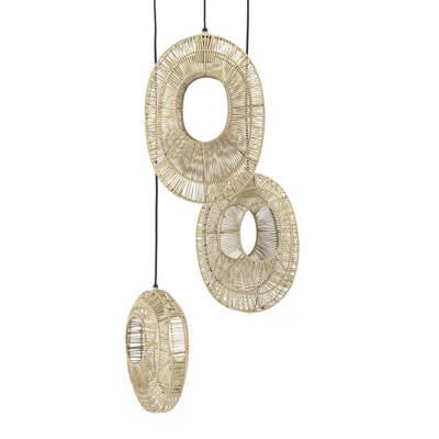 Afbeelding van By Boo Hanglamp Ovo Cluster Round Natural