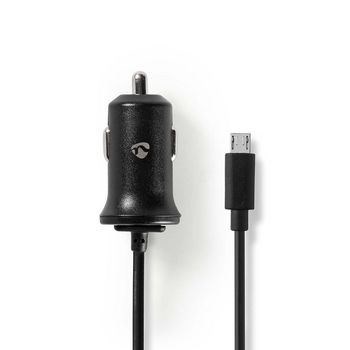 Billede af Biloplader 1x 2,4 A Antal output: 1 Micro USB (Fixed) kabel 1.00 m 12 W Single spænding output