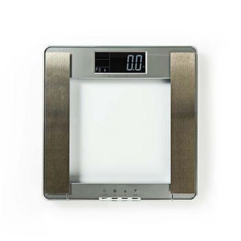 Billede af Nedis Personlig skala personvægt Digital Sølv Hærdet Glas Maksimal vejekapacitet: 180 kg Kropsanalyse