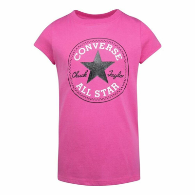 Billede af Converse Chuck Patch Tshirts print til børn, Størrelse: 92/98, Mod pink