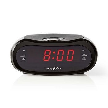 Billede af Nedis Digital vækkeur Radio LED Display AM / FM Snooze funktion Sleep timer Antal alarmer: 2 Sort