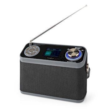 Billede af DAB+ Radio Borddesign / FM 2.4 &quot; Farveskærm Batteri Strømforsyning Digital 24 W Bluetooth® Hovedtelefonudgang Vækkeur Sleep timer Bærehåndtag Sort