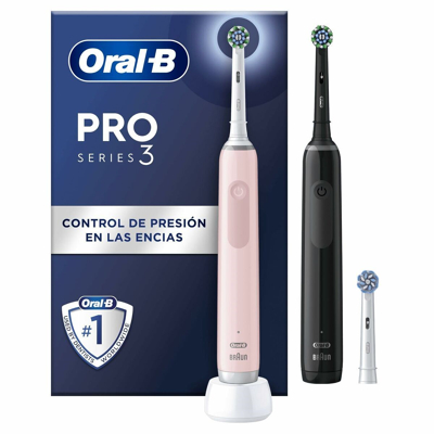Billede af Oral B Pro 3 3900n Pink + Black Duo El tandbørster