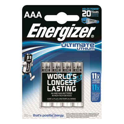 Billede af Energizer Batteri AAA/LR03 Ultimate Lithium 4 pak