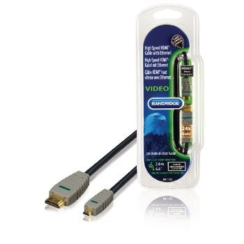 Billede af High Speed HDMI Kabel Med Ethernet Stik Micro Male 2.00 m Blå
